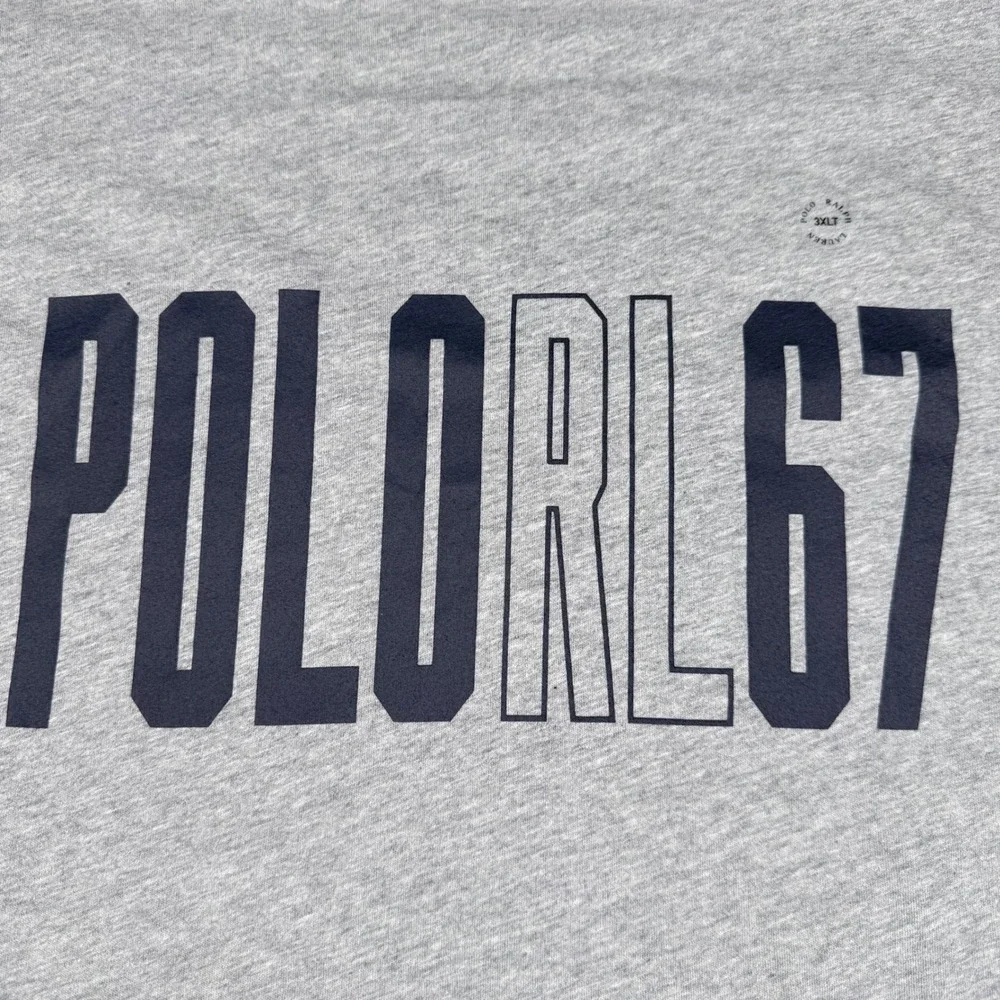 Polo Ralph Lauren 3XLT Grey POLORL67 Graphic T-Shirt NWT Big & Tall 711866982040